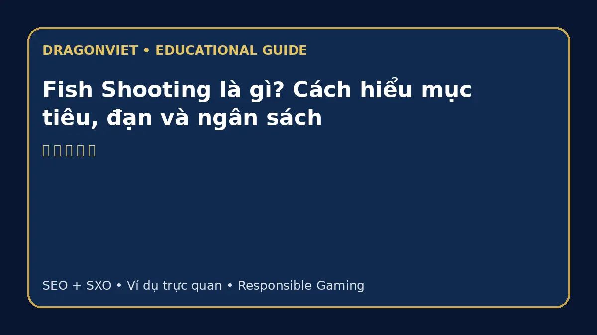 Infographic DragonViet giải thích Fish Shooting là gì bằng ví dụ trực quan và các ký hiệu game dễ nhận biết.
